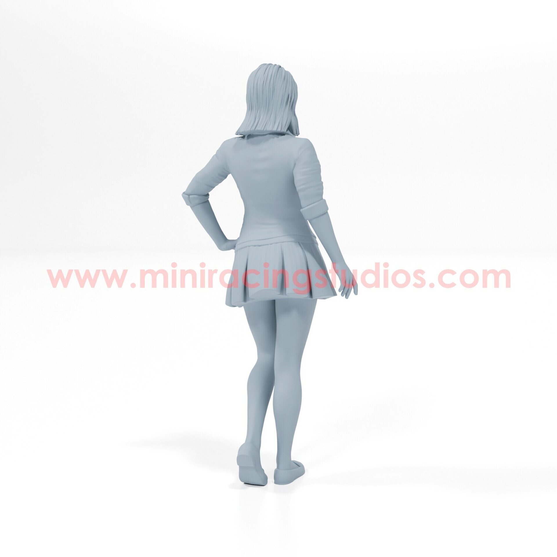 Figura Estudiante Femenina 1:64 sin pintar en Resina – MiniRacing64 - 3